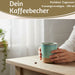 KI-generiertes Bild,Steingut Tontasse Kaffeebecher 190ml Aqua Herz Tonbecher Teebecher Kaffeetasse