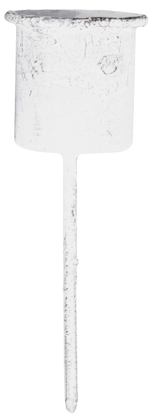 KI-generiertes Bild,IB Laursen Metall Stabkerzenhalter Shabby Weiß 8cm Spieß Kerzenständer Kerzenstecker