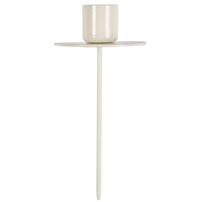 KI-generiertes Bild,IB Laursen Metall Stabkerzenhalter Pastell Creme 12cm Kerzenständer Vasen Flaschen Aufsatz