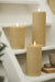 KI-generiertes Bild,IB Laursen 3D LED Stumpenkerze 15cm Beige Nyhavn Echtwachs flackernde Blockkerze