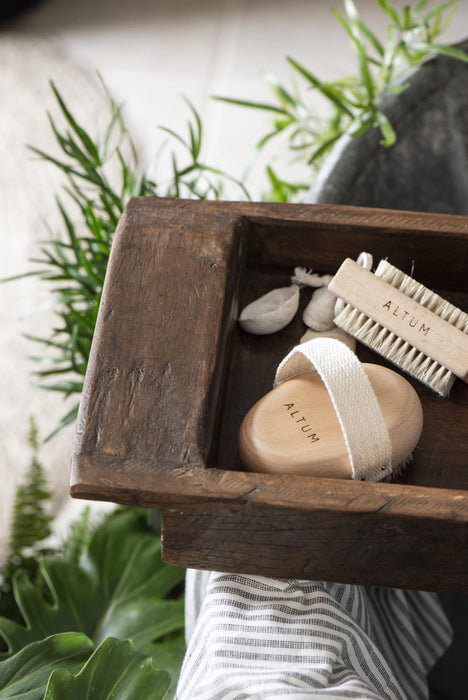KI-generiertes Bild,IB Laursen 2x Nagelbürste Holz 10cm Naturhaar Borsten Fingerbürste Handbürste