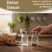 KI-generiertes Bild,2-fach Glas Salzstreuer Pfefferstreuer Set 10cm Silber / Transparent