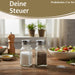 KI-generiertes Bild,2-fach Glas Salzstreuer Pfefferstreuer Set 10cm Silber / Transparent