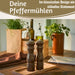 KI-generiertes Bild,iB Laursen Holz Salzmühle & Pfeffermühle Set Braun Chocolate 21x5cm Keramikmahlwerk Gewürzmühle