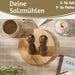 KI-generiertes Bild,iB Laursen Holz Salzmühle & Pfeffermühle Set Braun Chocolate 21x5cm Keramikmahlwerk Gewürzmühle
