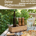 KI-generiertes Bild,iB Laursen Holz Salzmühle & Pfeffermühle Set Braun Hazelnut 21x5cm Keramikmahlwerk Gewürzmühle