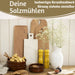 KI-generiertes Bild,Design Holz Salzmühle & Pfeffermühle Set Gelb 21x5cm Keramikmahlwerk Gewürzmühle