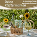 KI-generiertes Bild,Design Holz Salzmühle & Pfeffermühle Set Grün 21x5cm Keramikmahlwerk Gewürzmühle
