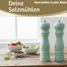 KI-generiertes Bild,Design Holz Salzmühle & Pfeffermühle Set Grün 21x5cm Keramikmahlwerk Gewürzmühle