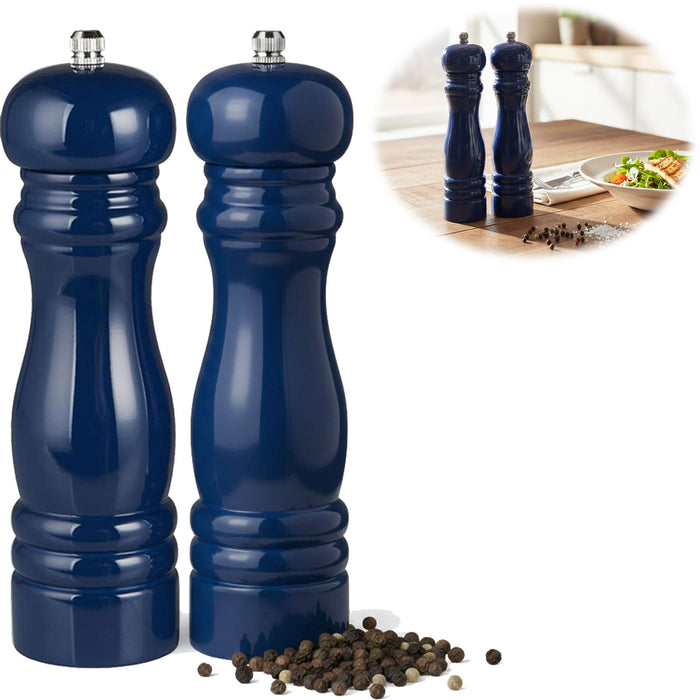 KI-generiertes Bild iB Laursen Holz Salzmühle & Pfeffermühle Set Indigo 21cm Keramikmahlwerk Gewürzmühle