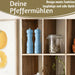 KI-generiertes Bild,iB Laursen Holz Salzmühle & Pfeffermühle Set Blau 21x5cm Keramikmahlwerk Gewürzmühle