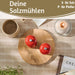 KI-generiertes Bild,Design Holz Salzmühle & Pfeffermühle Set Rot 21x5cm Keramikmahlwerk Gewürzmühle