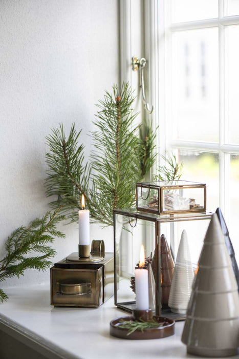 KI-generiertes Bild,IB Laursen Kammerleuchter Gold Henkel 20cm Rund Stabkerzenhalter Kerzenständer