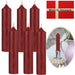KI-generiertes Bild Exklusive Stabkerzen Ribe Rustik 6´er Set Bordeauxrot 11x2,2cm Made in Denmark Spitzkerzen