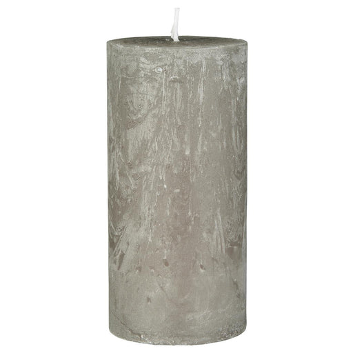 KI-generiertes Bild,Exklusive Stumpenkerze 14x6,8cm Ribe Rustik Grau Frensh Grey - Made in EU - Wachskerze