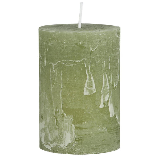 KI-generiertes Bild,Exklusive Stumpenkerze 10x6,8cm Ribe Rustik Grün Green Tea - Made in EU - Wachskerze