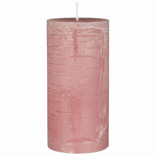 KI-generiertes Bild,Exklusive Stumpenkerze 14x6,8cm Ribe Rustik Rosa Malva - Made in EU - Wachskerze
