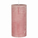 KI-generiertes Bild,Exklusive Stumpenkerze 14x6,8cm Ribe Rustik Rosa Malva - Made in EU - Wachskerze