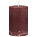 KI-generiertes Bild,Exklusive Stumpenkerze 10x6,8cm Ribe Rustik Rot Bordeaux - Made in EU - Wachskerze