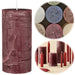 KI-generiertes Bild Exklusive Stumpenkerze 14x6,8cm Ribe Rustik Rot Bordeaux - Made in EU - Wachskerze