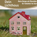 KI-generiertes Bild,Teelichthaus Lichterhaus Nyhavn 16cm Rosa Rot Keramik Fachwerkhaus Teelichthalter