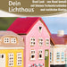 KI-generiertes Bild,Teelichthaus Lichterhaus Nyhavn 16cm Rosa Rot Keramik Fachwerkhaus Teelichthalter