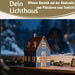 KI-generiertes Bild,Teelichthaus Lichterhaus Nyhavn 16cm Blau Braun Keramik Fachwerkhaus Teelichthalter