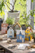 KI-generiertes Bild,Teelichthaus Lichterhaus Nyhavn 17cm Blau Keramik Fachwerkhaus Teelichthalter