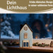 KI-generiertes Bild,Teelichthaus Lichterhaus Nyhavn 19cm Blau Keramik Fachwerkhaus Teelichthalter