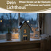 KI-generiertes Bild,Teelichthaus Lichterhaus Nyhavn 19cm Blau Keramik Fachwerkhaus Teelichthalter