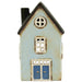 KI-generiertes Bild,Teelichthaus Lichterhaus Nyhavn 19cm Blau Keramik Fachwerkhaus Teelichthalter
