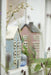 KI-generiertes Bild,Teelichthaus Lichterhaus Nyhavn 17cm Blau Keramik Fachwerkhaus Teelichthalter