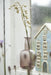 KI-generiertes Bild,Teelichthaus Lichterhaus Nyhavn 17cm Blau Keramik Fachwerkhaus Teelichthalter