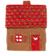 KI-generiertes Bild,Teelichthaus Lichterhaus Nyhavn 14cm Braun Rot Keramik Fachwerkhaus Teelichthalter