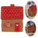 KI-generiertes Bild Teelichthaus Lichterhaus Nyhavn 14cm Braun Rot Keramik Fachwerkhaus Teelichthalter