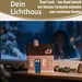 KI-generiertes Bild,Teelichthaus Lichterhaus Nyhavn 16cm Rosa Blau Keramik Fachwerkhaus Teelichthalter