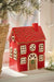 KI-generiertes Bild,Teelichthaus Lichterhaus Nyhavn 17cm Rot Braun Keramik Fachwerkhaus Teelichthalter