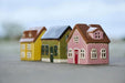 KI-generiertes Bild,Teelichthaus Lichterhaus Nyhavn 3´er Set Keramik Fachwerkhaus Teelichthalter