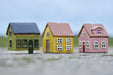 KI-generiertes Bild,Teelichthaus Lichterhaus Nyhavn 3´er Set Keramik Fachwerkhaus Teelichthalter