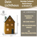 KI-generiertes Bild,Teelichthaus Lichterhaus Nyhavn 18cm Gelb Blau Keramik Fachwerkhaus Teelichthalter
