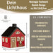KI-generiertes Bild,Teelichthaus Lichterhaus Nyhavn 10cm Rot Schwarz Keramik Fachwerkhaus Teelichthalter