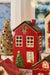 KI-generiertes Bild,Teelichthaus Lichterhaus Nyhavn 20cm Rot Schwarz Keramik Fachwerkhaus Teelichthalter