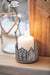 KI-generiertes Bild,2x Exklusives Teelichthaus Ribe 4x6cm Silber 2-fach Kerzenhalter Teelichthalter