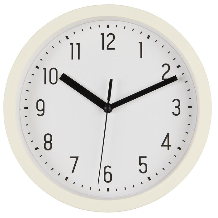 KI-generiertes Bild Nostalgische Wanduhr Cream Weiß 20cm Leicht Ablesbar Vintage Küchenuhr Bürouhr Retro
