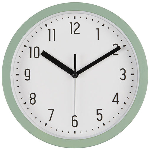 KI-generiertes Bild Nostalgische Wanduhr Grün 20cm Leicht Ablesbar Vintage Küchenuhr Bürouhr Retro