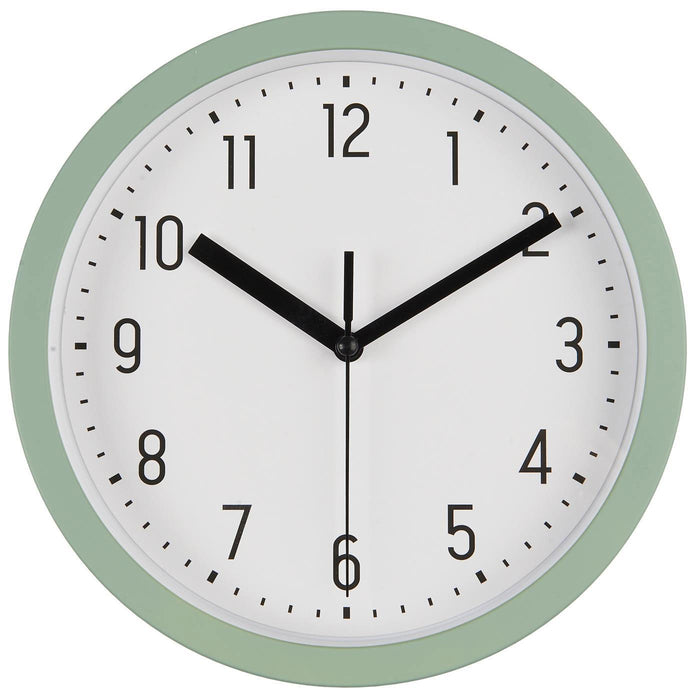 KI-generiertes Bild Nostalgische Wanduhr Grün 20cm Leicht Ablesbar Vintage Küchenuhr Bürouhr Retro