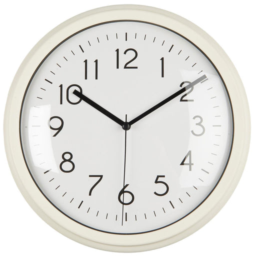 KI-generiertes Bild Nostalgische Wanduhr Cream Weiß 26cm Leicht Ablesbar Vintage Küchenuhr Bürouhr Retro