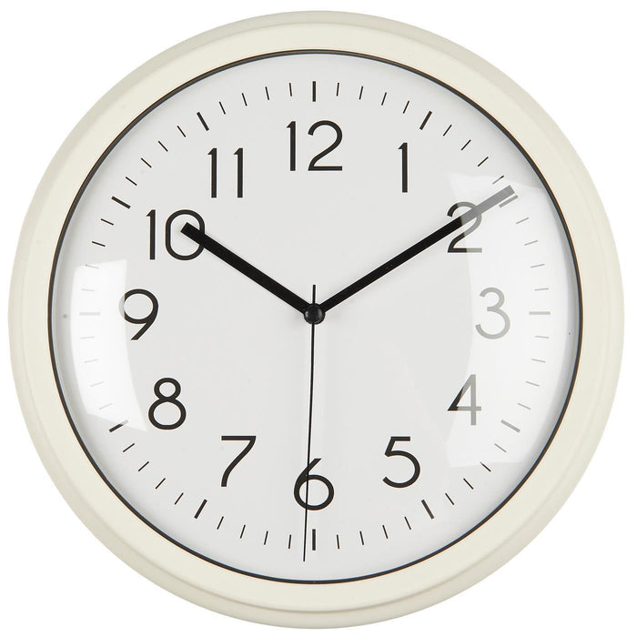 KI-generiertes Bild Nostalgische Wanduhr Cream Weiß 26cm Leicht Ablesbar Vintage Küchenuhr Bürouhr Retro