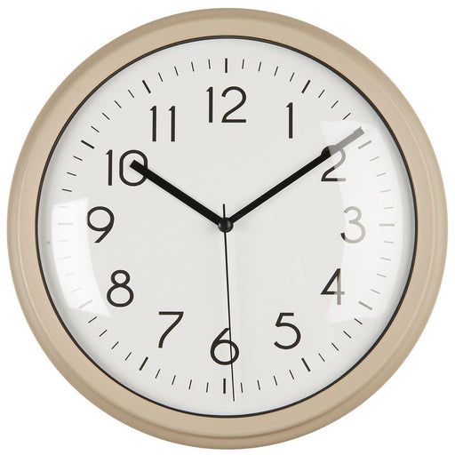 KI-generiertes Bild Nostalgische Wanduhr Sand Beige 26cm Leicht Ablesbar Vintage Küchenuhr Bürouhr Retro