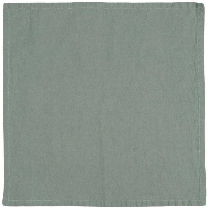 KI-generiertes Bild,Vintage Stoffserviette 45x45cm Freja Mint Grün Serviette Vollzwirn Leinen Baumwolle